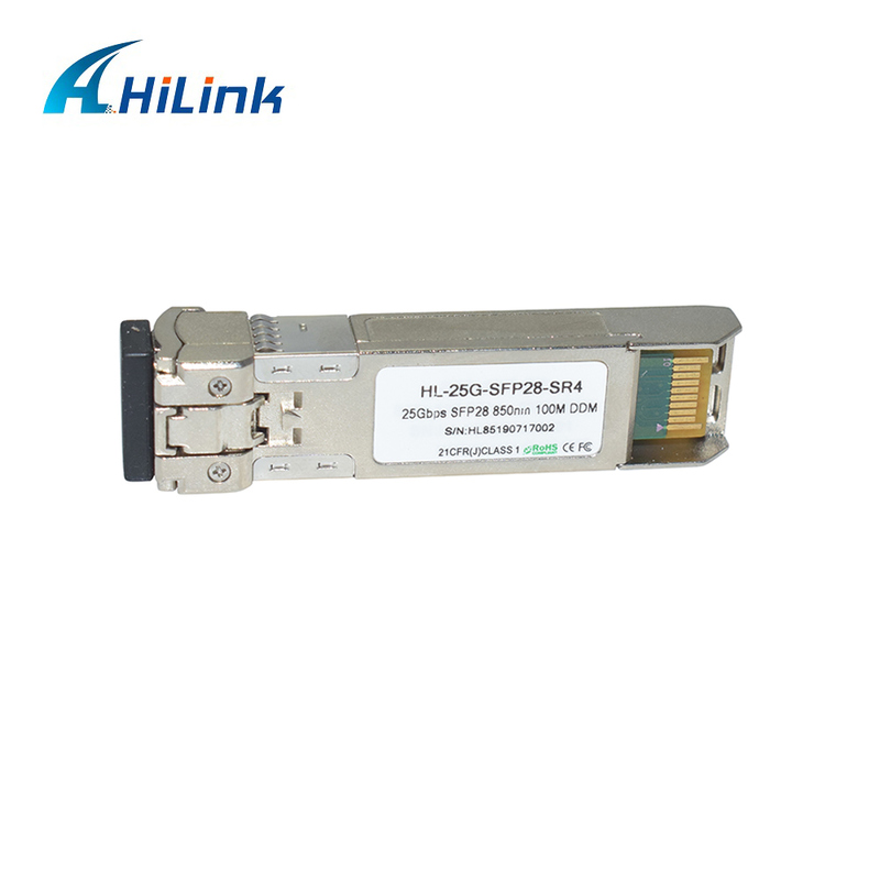 25G SFP28 SR MMF 광섬유 모듈 850nm 100m GBIC 광 트랜시버 산업용 온도