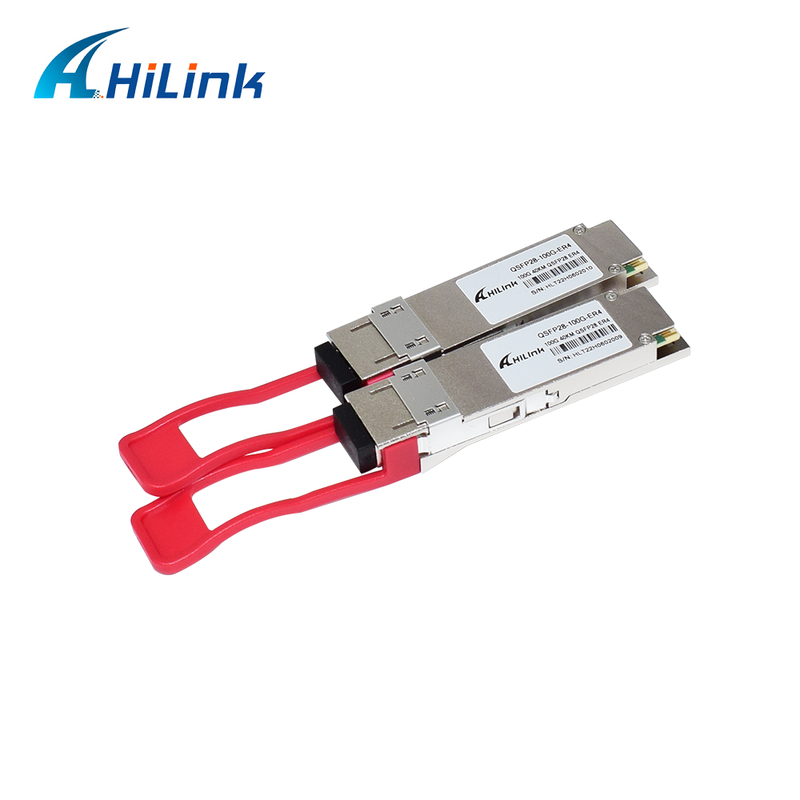 QSFP28 100G 광 송수신 모듈 40km 범위를 가진, 낮은 전력 소비 (<4.5W), 데이터 센터에 대한 RoHS 6/6 준수