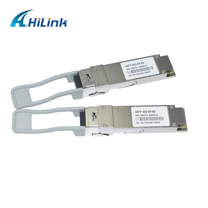 40Gb/s 100m QSFP+ 광섬유 모듈 바이-다이 듀플렉스 LC 핫 플러그 850/900nm MMF