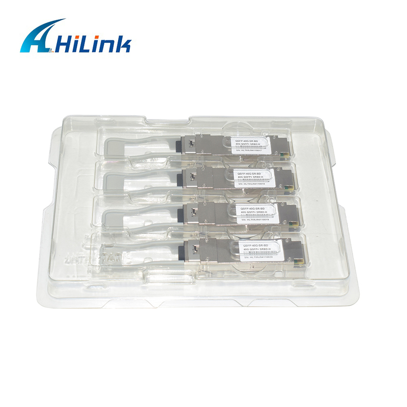40Gb/s 100m QSFP+ 광섬유 모듈 바이-다이 듀플렉스 LC 핫 플러그 850/900nm MMF