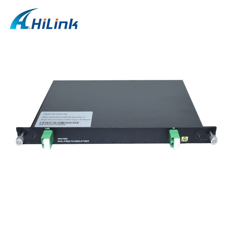 1U 랙 DF-SF-CVR-LGX QSFP QSFP28 40 100G 80KM 듀얼 파이버에서 싱글 파이버 변환 어댑터