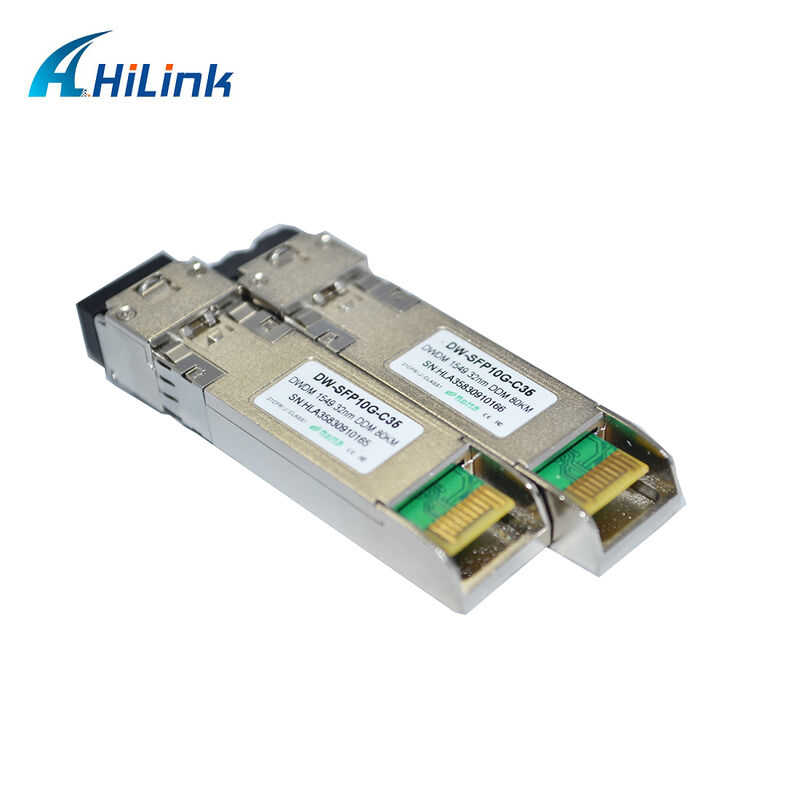 10G SFP+ DWDM 트랜시버 80km 100km CH17~61 120km CH20~55 100GHz 산업용 상업용 온도