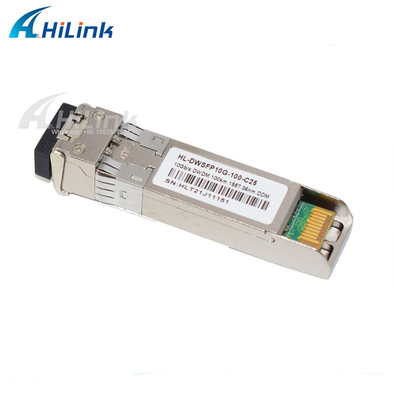 10G SFP+ DWDM 트랜시버 80km 100km CH17~61 120km CH20~55 100GHz 산업용 상업용 온도
