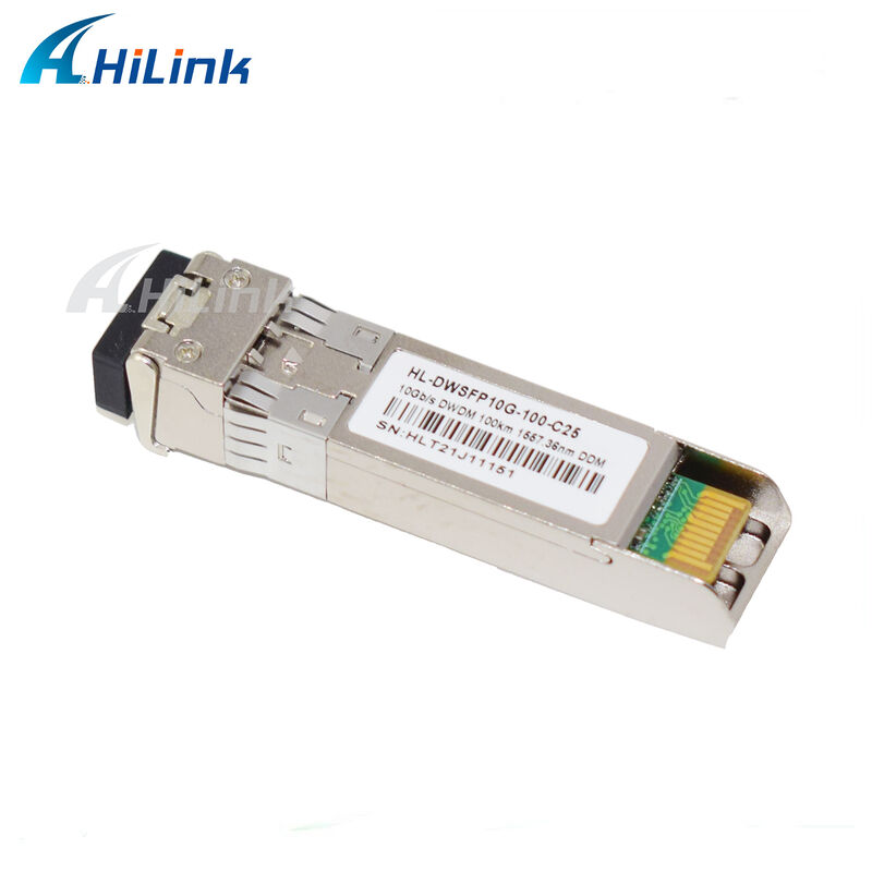 10G SFP+ DWDM 트랜시버 80km 100km CH17~61 120km CH20~55 100GHz 산업용 상업용 온도