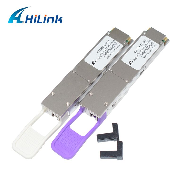 Hilink QSFP28-BX-U80/D80 80km 도달 거리 100Gb/s BIDI 광 트랜시버 모듈 (100G 이더넷용)