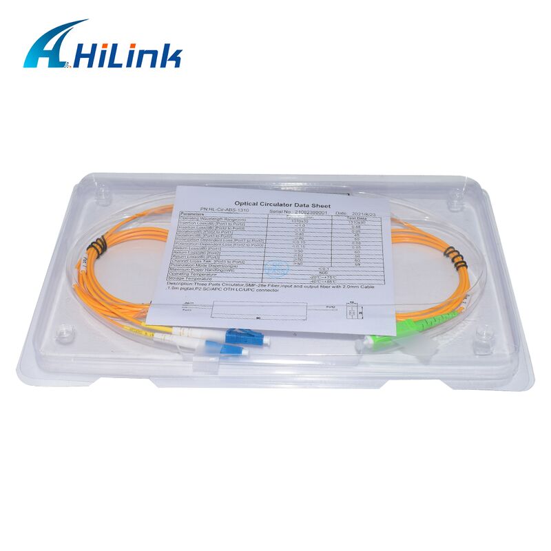 HL-Cir-1310 3포트 광순환기 포트1&포트3-LC/UPC 포트2-SC/APC 1310nm/1550nm/1610nm 데이터센터용 ABS 박스