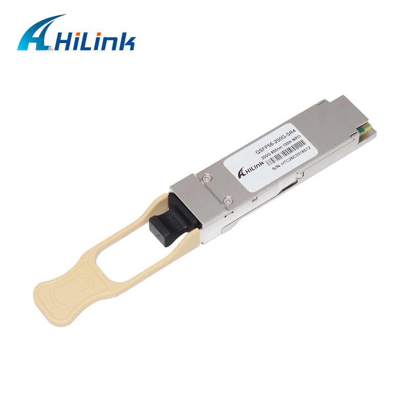 850nm 다중 모드 및 진단 모니터링 기능을 갖춘 Hilink QSFP56-200G-SR4 200G BASE-SR4 QSFP56 송수신기