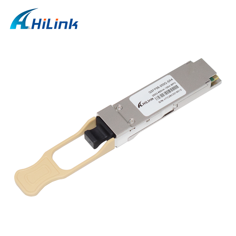 850nm 다중 모드 및 진단 모니터링 기능을 갖춘 Hilink QSFP56-200G-SR4 200G BASE-SR4 QSFP56 송수신기