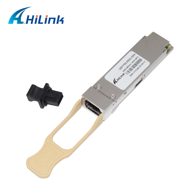 850nm 다중 모드 및 진단 모니터링 기능을 갖춘 Hilink QSFP56-200G-SR4 200G BASE-SR4 QSFP56 송수신기