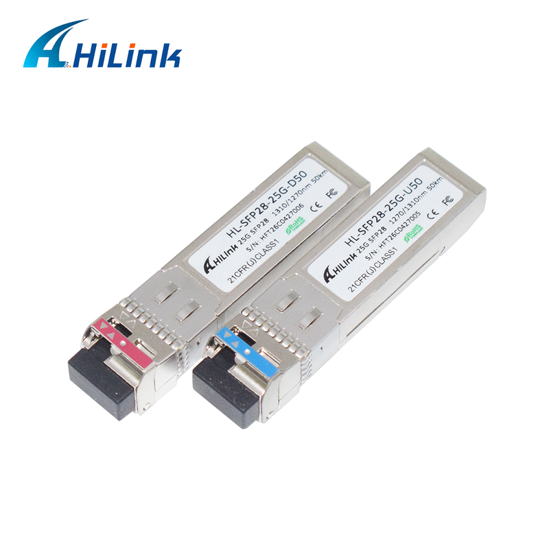 25Gb/s 50Km SFP28 BIDI 송수신기 APD+PIN LC 커넥터 SFP28 광학 모듈 DOM