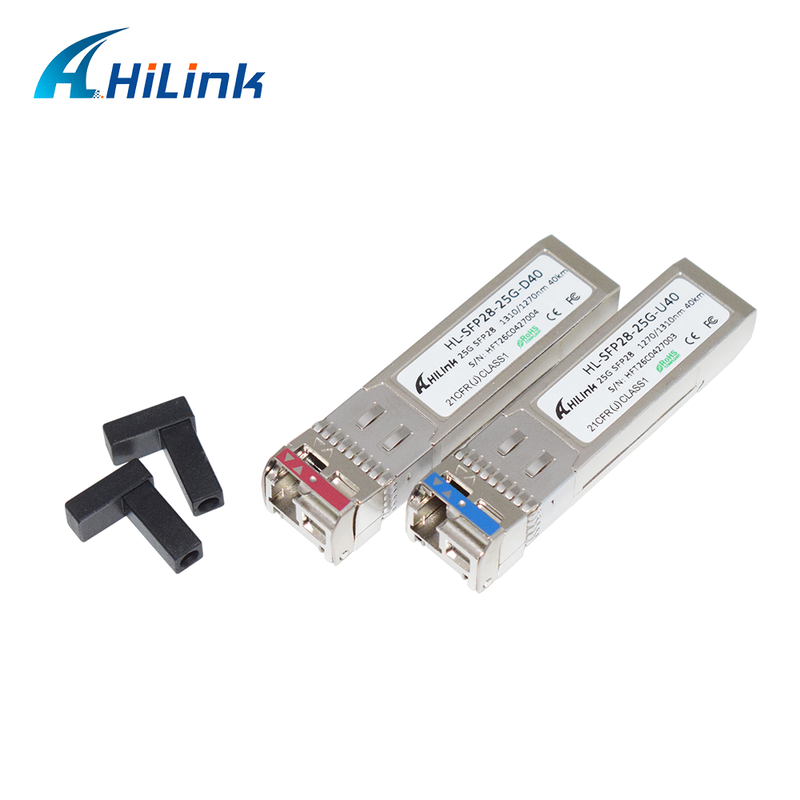 25GBASE SFP28 25G BIDI 10KM 1270/1330nm DML+PIN LC 광 모듈 트랜시버 DOM