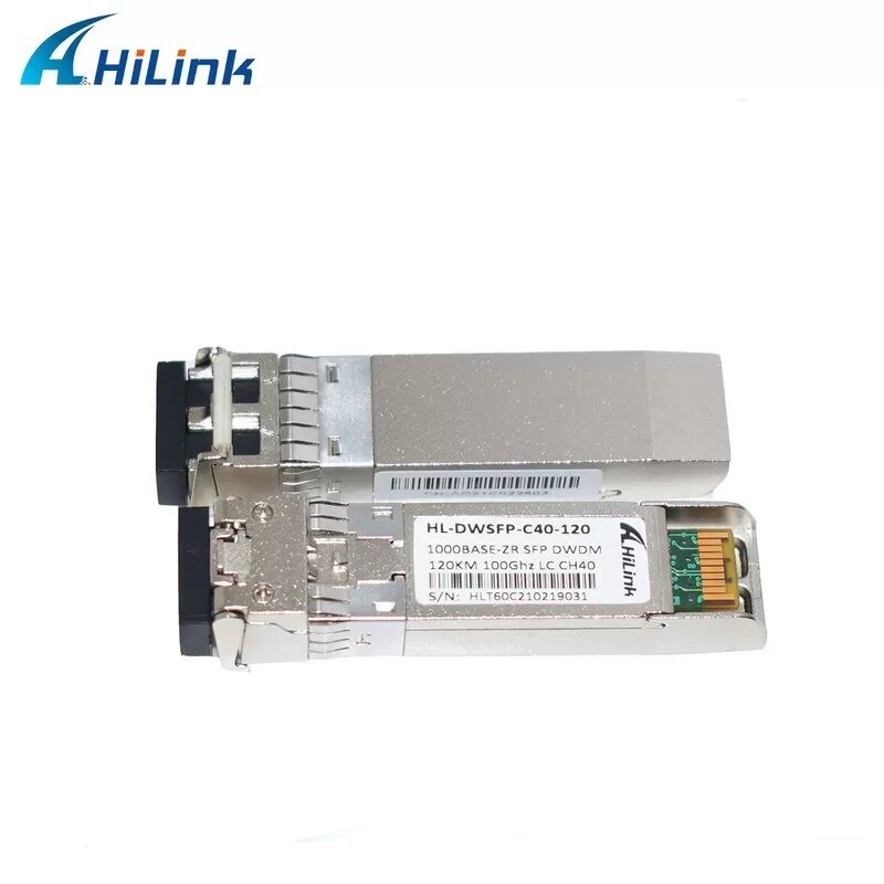 힐링크 호환 1.25G DWDM SFP 광 수신기 듀플렉스 LC 커넥터 40km/80km/120km/160km 거리에
