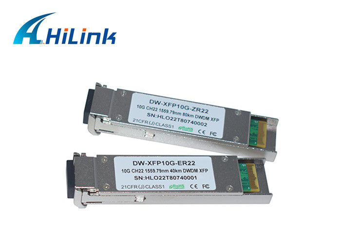호환 시스코 10G XFP 트랜시버, XFP 10G ZR 1550nm 80km LC 커넥터와 조정