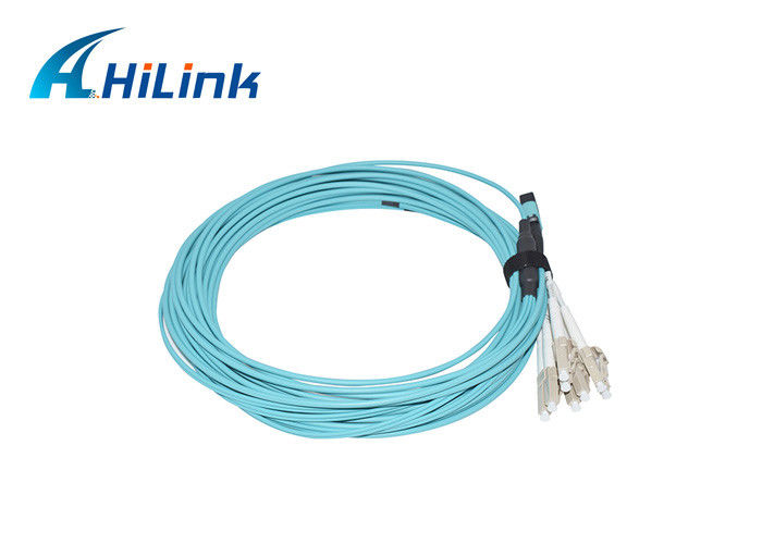 10M 길이 LSZH 접속 코드 MPO/MTP-8LC/UPC 10M 8 섬유 2.0 탈주 OM4 케이블