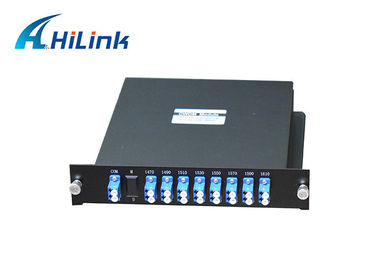 LGX 카세트 이중 섬유 LC/UPC 1470nm-1610nm 8CH CWDM Mux Demux 1U 선반 산에 있는 2개의 구멍