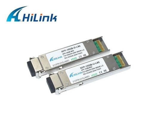 80 킬로미터 BIDI XFP 10G 모듈 스프피 파이버 송수신기 LC TX1490nm